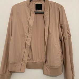 zara blush pink bomber